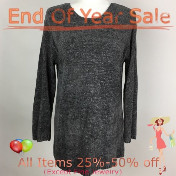 SUTTON Studio Gray Sweater Size L - Picture 1 of 5